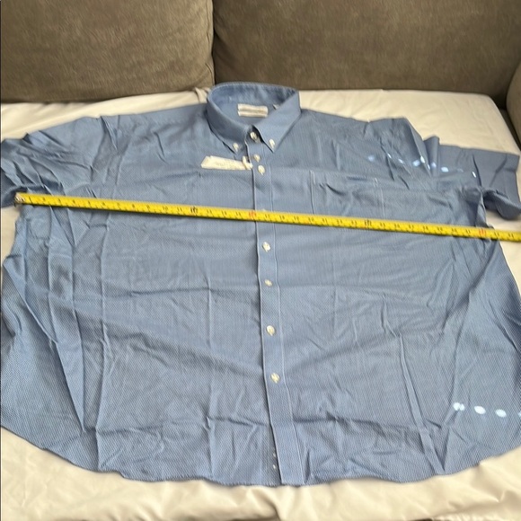 Roundtree & Yorke Blue Dress Shirt Classic Style - Picture 7 of 11